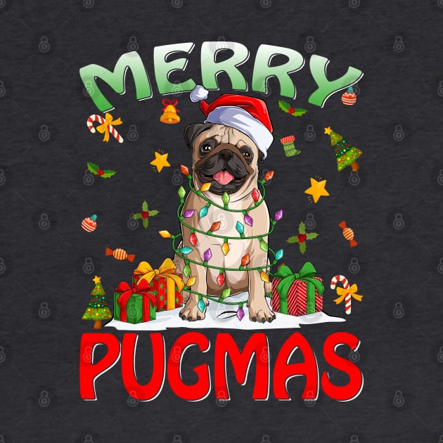 Merry Pugmas 2022 Xmas Pug Christmas Party Pug Lover by intelus